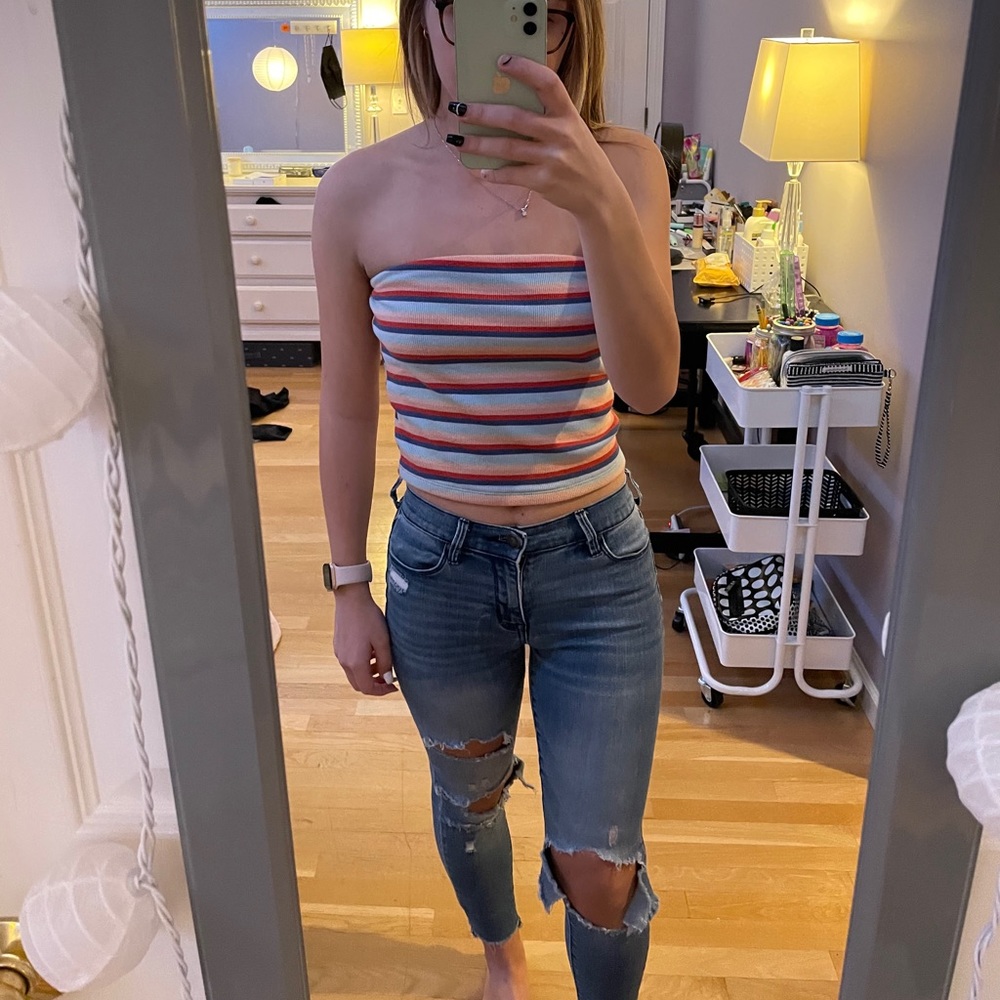American eagle striped tube top